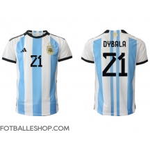 Argentina Paulo Dybala #21 Replika Hjemmedrakt VM 2022 Kortermet