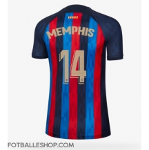 Barcelona Memphis Depay #14 Replika Hjemmedrakt Dame 2022-23 Kortermet