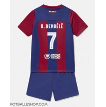 Barcelona Ousmane Dembele #7 Replika Hjemmedrakt Barn 2023-24 Kortermet (+ bukser)