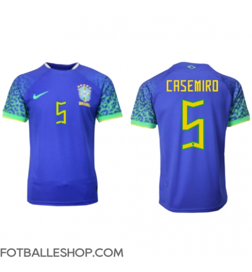 Brasil Casemiro #5 Replika Bortedrakt VM 2022 Kortermet