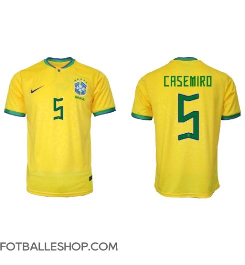Brasil Casemiro #5 Replika Hjemmedrakt VM 2022 Kortermet