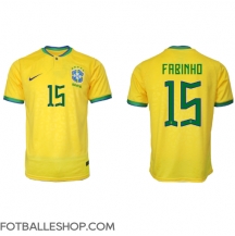 Brasil Fabinho #15 Replika Hjemmedrakt VM 2022 Kortermet
