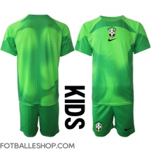 Brasil Keeper Replika Bortedrakt Barn VM 2022 Kortermet (+ bukser)