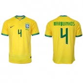 Brasil Marquinhos #4 Replika Hjemmedrakt VM 2022 Kortermet