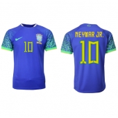 Brasil Neymar Jr #10 Replika Bortedrakt VM 2022 Kortermet