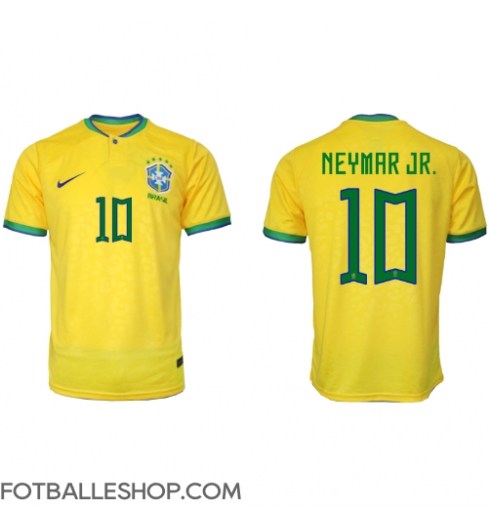 Brasil Neymar Jr #10 Replika Hjemmedrakt VM 2022 Kortermet