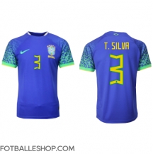 Brasil Thiago Silva #3 Replika Bortedrakt VM 2022 Kortermet