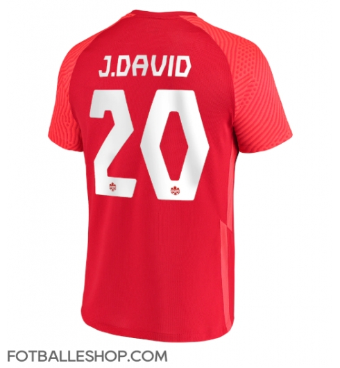 Canada Jonathan David #20 Replika Hjemmedrakt VM 2022 Kortermet
