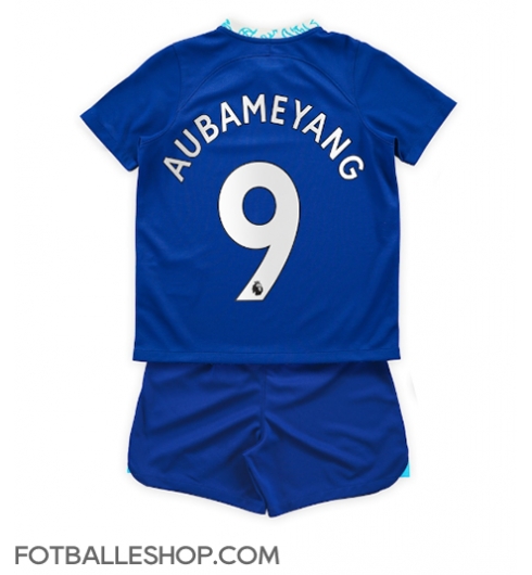 Chelsea Aubameyang #9 Replika Hjemmedrakt Barn 2022-23 Kortermet (+ bukser)