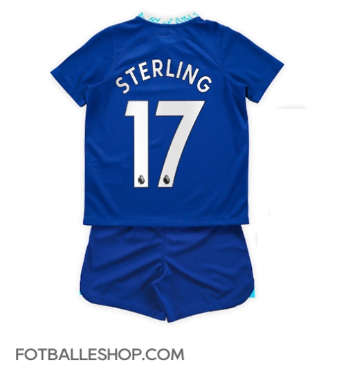 Chelsea Raheem Sterling #17 Replika Hjemmedrakt Barn 2022-23 Kortermet (+ bukser)