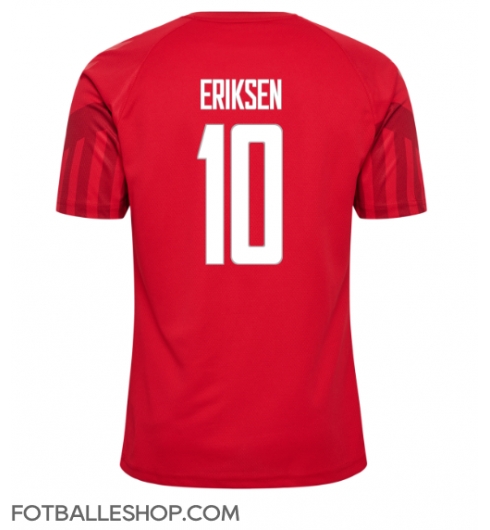 Danmark Christian Eriksen #10 Replika Hjemmedrakt VM 2022 Kortermet