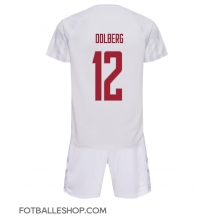 Danmark Kasper Dolberg #12 Replika Bortedrakt Barn VM 2022 Kortermet (+ bukser)