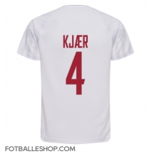 Danmark Simon Kjaer #4 Replika Bortedrakt VM 2022 Kortermet