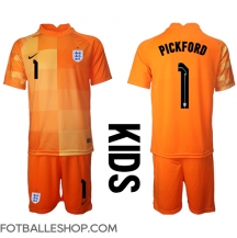 England Jordan Pickford #1 Keeper Replika Bortedrakt Barn VM 2022 Kortermet (+ bukser)