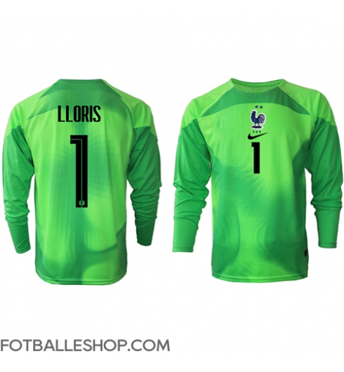 Frankrike Hugo Lloris #1 Keeper Replika Bortedrakt VM 2022 Langermet