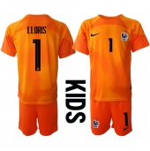 Frankrike Hugo Lloris #1 Keeper Replika Hjemmedrakt Barn VM 2022 Kortermet (+ bukser)