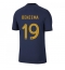 Frankrike Karim Benzema #19 Replika Hjemmedrakt VM 2022 Kortermet
