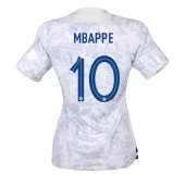 Frankrike Kylian Mbappe #10 Replika Bortedrakt Dame VM 2022 Kortermet