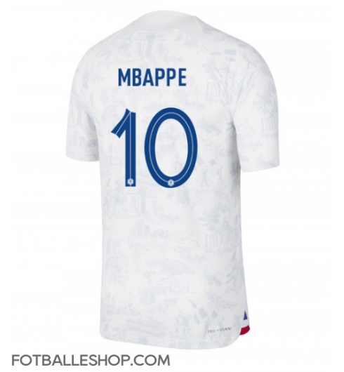 Frankrike Kylian Mbappe #10 Replika Bortedrakt VM 2022 Kortermet