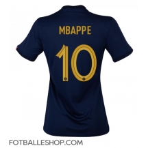 Frankrike Kylian Mbappe #10 Replika Hjemmedrakt Dame VM 2022 Kortermet
