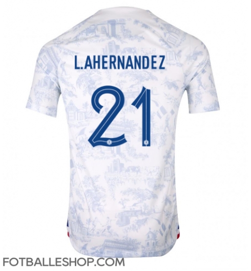 Frankrike Lucas Hernandez #21 Replika Bortedrakt VM 2022 Kortermet