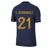 Frankrike Lucas Hernandez #21 Replika Hjemmedrakt VM 2022 Kortermet
