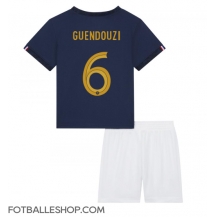 Frankrike Matteo Guendouzi #6 Replika Hjemmedrakt Barn VM 2022 Kortermet (+ bukser)