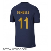 Frankrike Ousmane Dembele #11 Replika Hjemmedrakt VM 2022 Kortermet