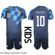 Kroatia Luka Modric #10 Replika Bortedrakt Barn VM 2022 Kortermet (+ bukser)