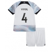 Liverpool Virgil van Dijk #4 Replika Bortedrakt Barn 2022-23 Kortermet (+ bukser)
