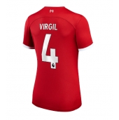 Liverpool Virgil van Dijk #4 Replika Hjemmedrakt Dame 2023-24 Kortermet