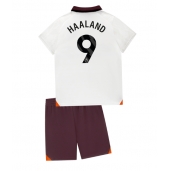 Manchester City Erling Haaland #9 Replika Bortedrakt Barn 2023-24 Kortermet (+ bukser)
