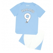 Manchester City Erling Haaland #9 Replika Hjemmedrakt Barn 2023-24 Kortermet (+ bukser)