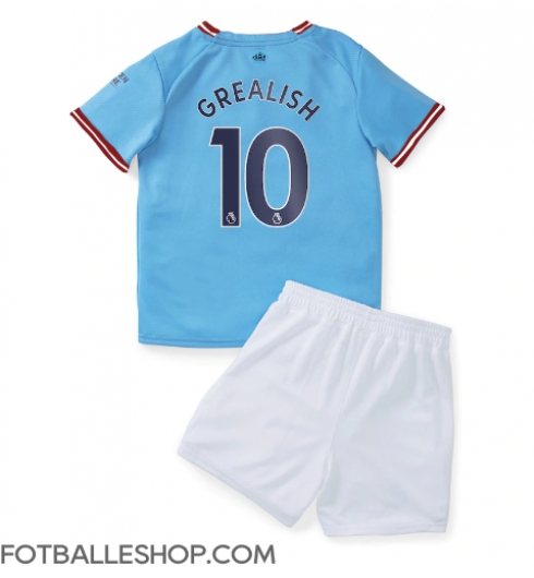 Manchester City Jack Grealish #10 Replika Hjemmedrakt Barn 2022-23 Kortermet (+ bukser)