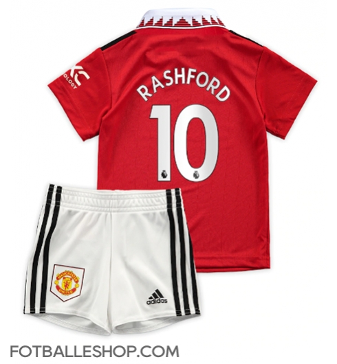 Manchester United Marcus Rashford #10 Replika Hjemmedrakt Barn 2022-23 Kortermet (+ bukser)