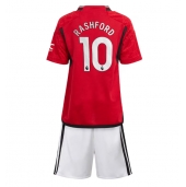 Manchester United Marcus Rashford #10 Replika Hjemmedrakt Barn 2023-24 Kortermet (+ bukser)