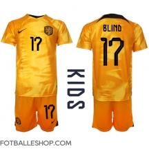 Nederland Daley Blind #17 Replika Hjemmedrakt Barn VM 2022 Kortermet (+ bukser)