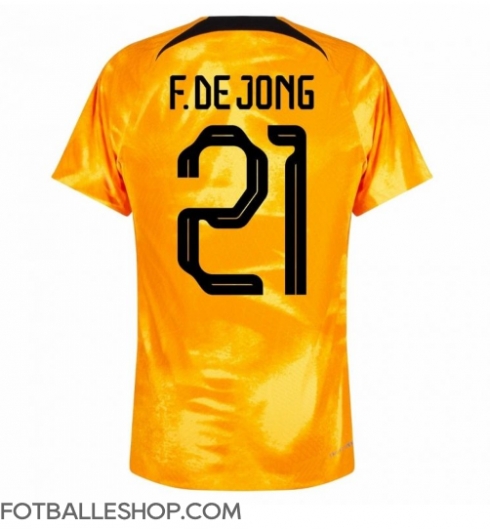 Nederland Frenkie de Jong #21 Replika Hjemmedrakt VM 2022 Kortermet