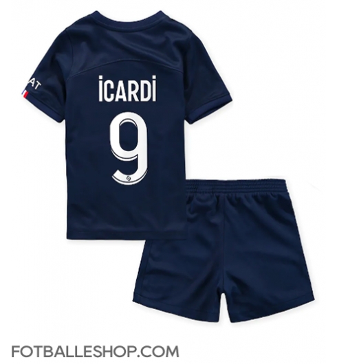 Paris Saint-Germain Mauro Icardi #9 Replika Hjemmedrakt Barn 2022-23 Kortermet (+ bukser)