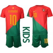 Portugal Bernardo Silva #10 Replika Hjemmedrakt Barn VM 2022 Kortermet (+ bukser)
