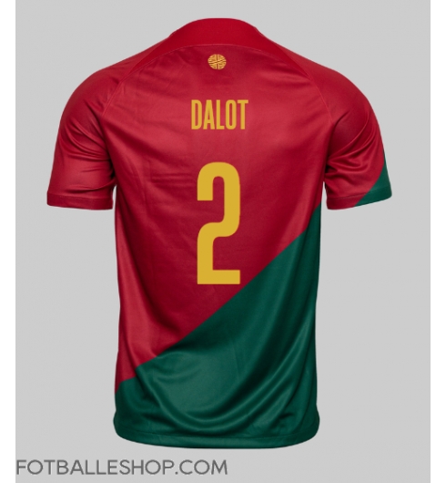 Portugal Diogo Dalot #2 Replika Hjemmedrakt VM 2022 Kortermet