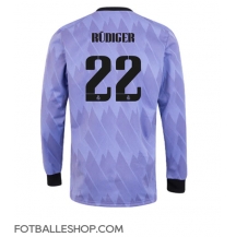 Real Madrid Antonio Rudiger #22 Replika Bortedrakt 2022-23 Langermet
