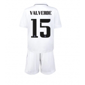 Real Madrid Federico Valverde #15 Replika Hjemmedrakt Barn 2022-23 Kortermet (+ bukser)