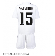Real Madrid Federico Valverde #15 Replika Hjemmedrakt Barn 2022-23 Kortermet (+ bukser)