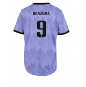 Real Madrid Karim Benzema #9 Replika Bortedrakt Dame 2022-23 Kortermet