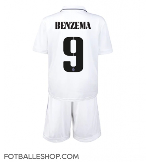 Real Madrid Karim Benzema #9 Replika Hjemmedrakt Barn 2022-23 Kortermet (+ bukser)