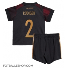 Tyskland Antonio Rudiger #2 Replika Bortedrakt Barn VM 2022 Kortermet (+ bukser)