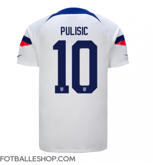 forente stater Christian Pulisic #10 Replika Hjemmedrakt VM 2022 Kortermet