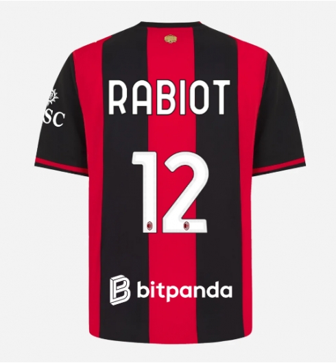 AC Milan Adrien Rabiot #12 Replika Hjemmedrakt 2026-27 Kortermet AC Milan Adrien Rabiot #12 Replika Hjemmedrakt 2026-27 Kortermet
