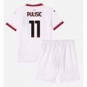 AC Milan Christian Pulisic #11 Replika Bortedrakt Barn 2024-25 Kortermet (+ bukser)
